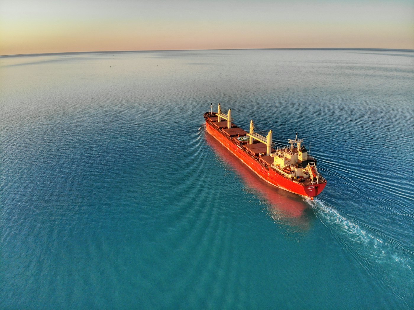 Bulk carrier at sea
